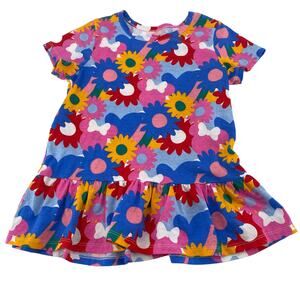 Disney Junior Minnie hidden Mickey bright floral dress girls size 6 pink blue